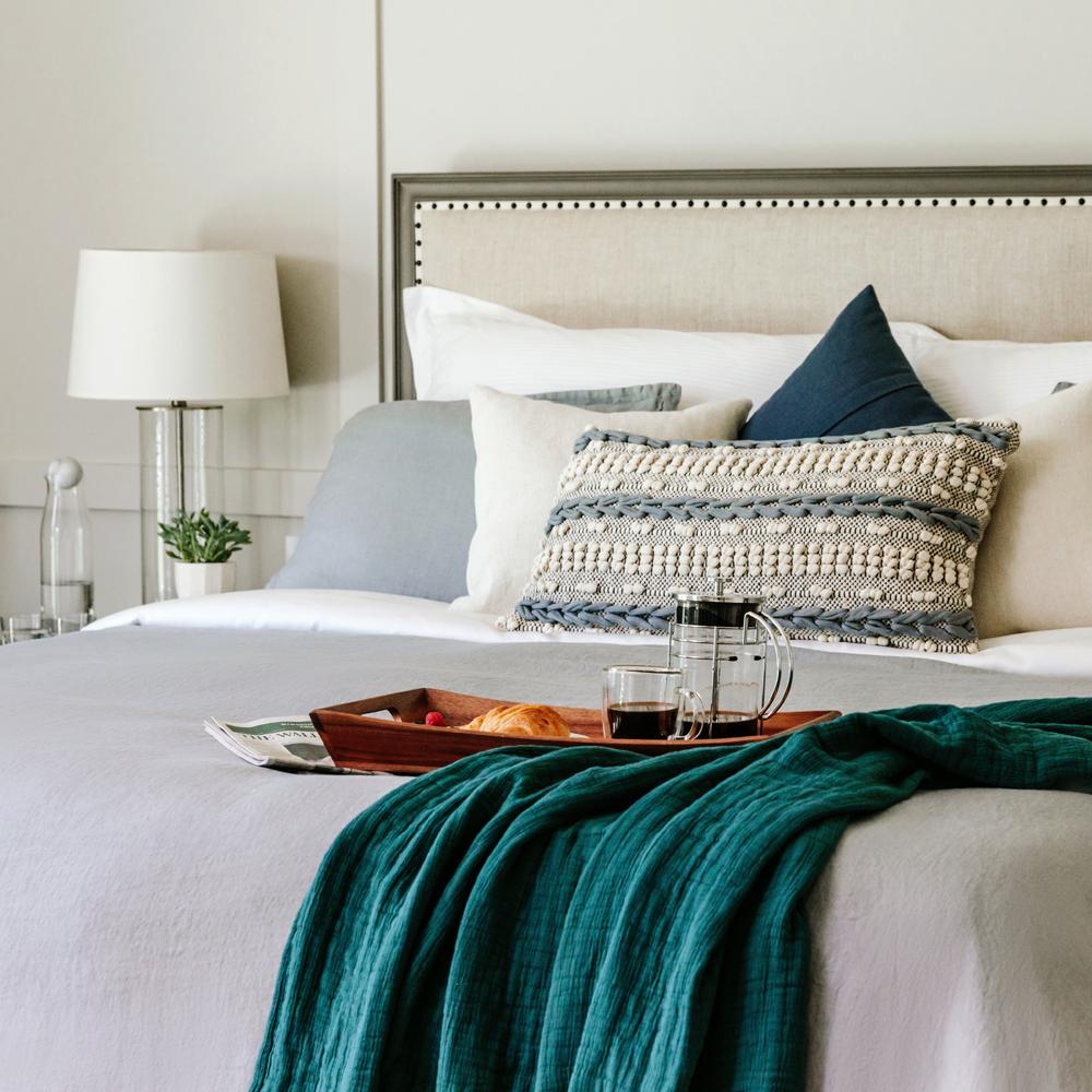 Pillow shams on The Fairmont Bed