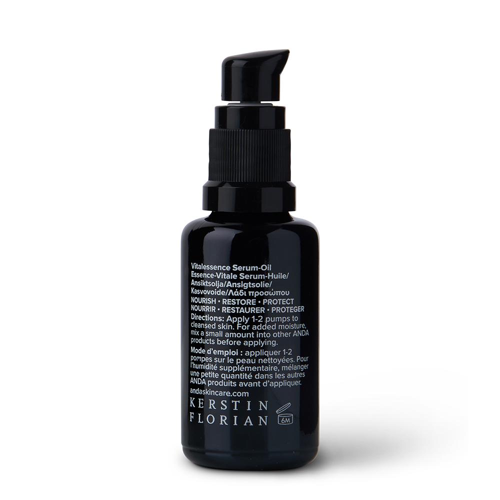 ANDA Vitalessence Serum-Oil Back of Bottle