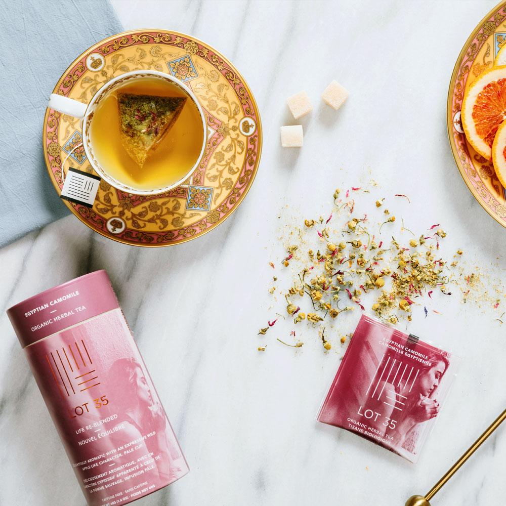 Cup of Organic Egyptian Camomile loose leaf (Decaf) tea by Lot 35