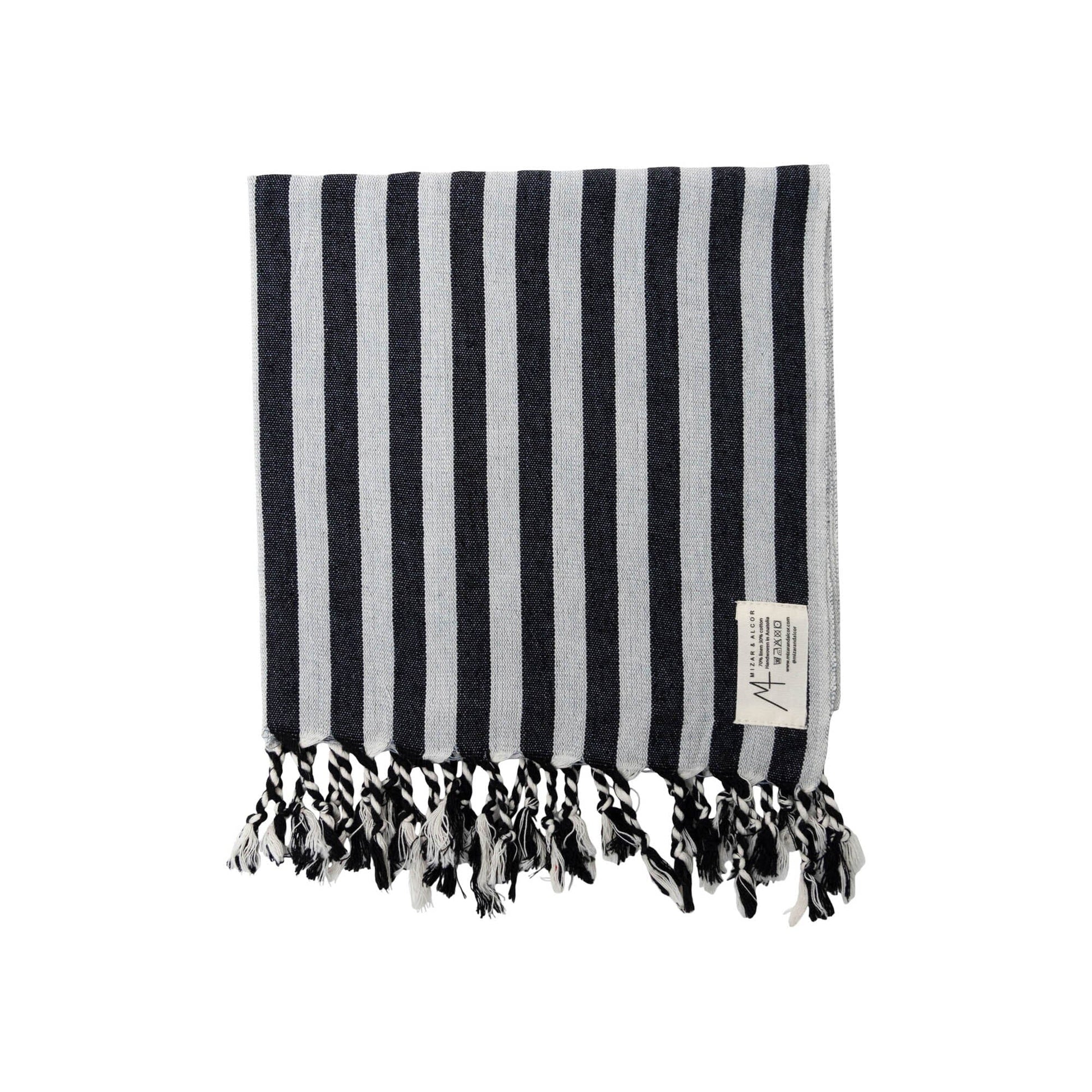 Turkish Hand Towel | Black Stripe Home Textiles