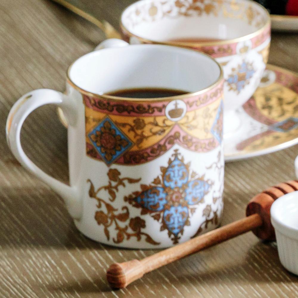 Library Collection mug with coffee