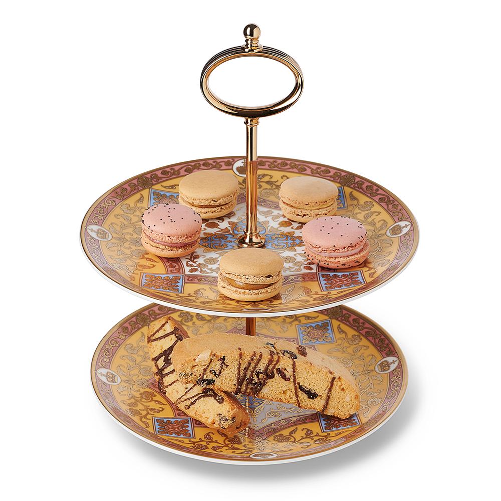 Library Collection - 2 tier cake stand with sweets