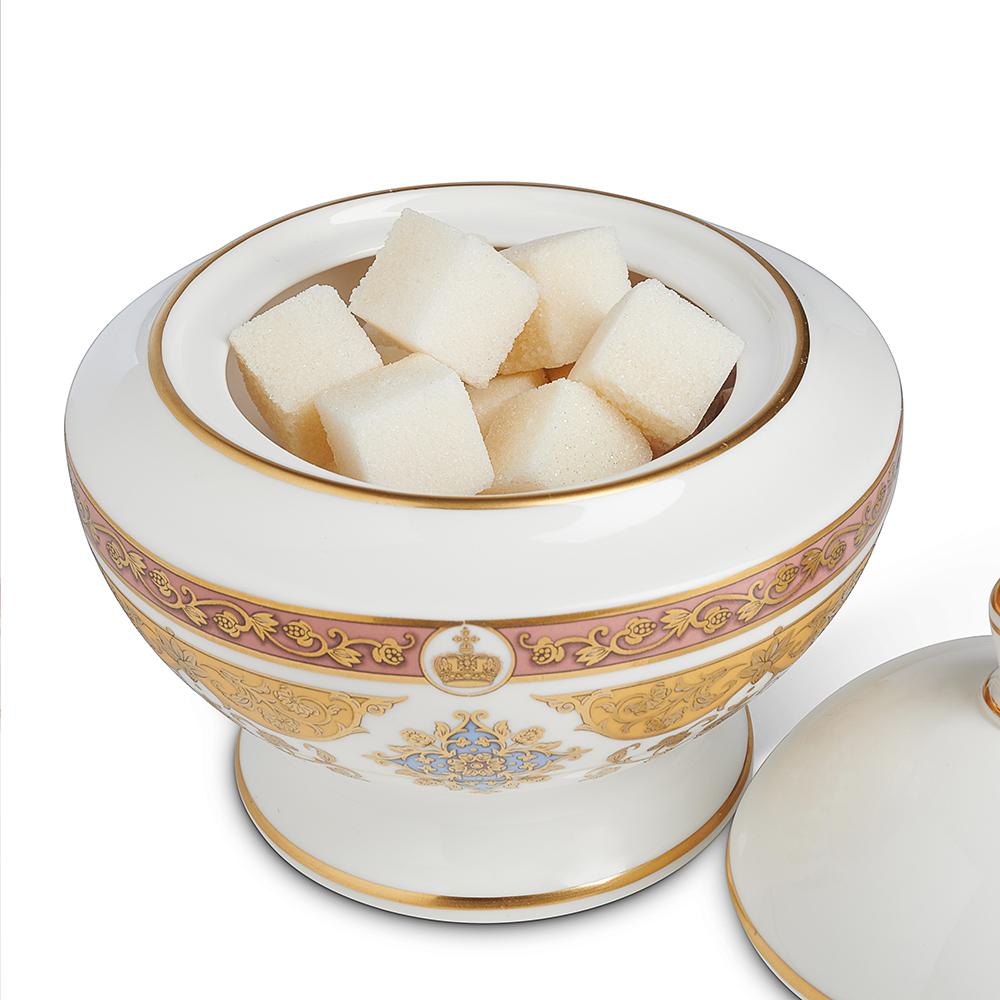 Library Collection sugar bowl with sugar cubes