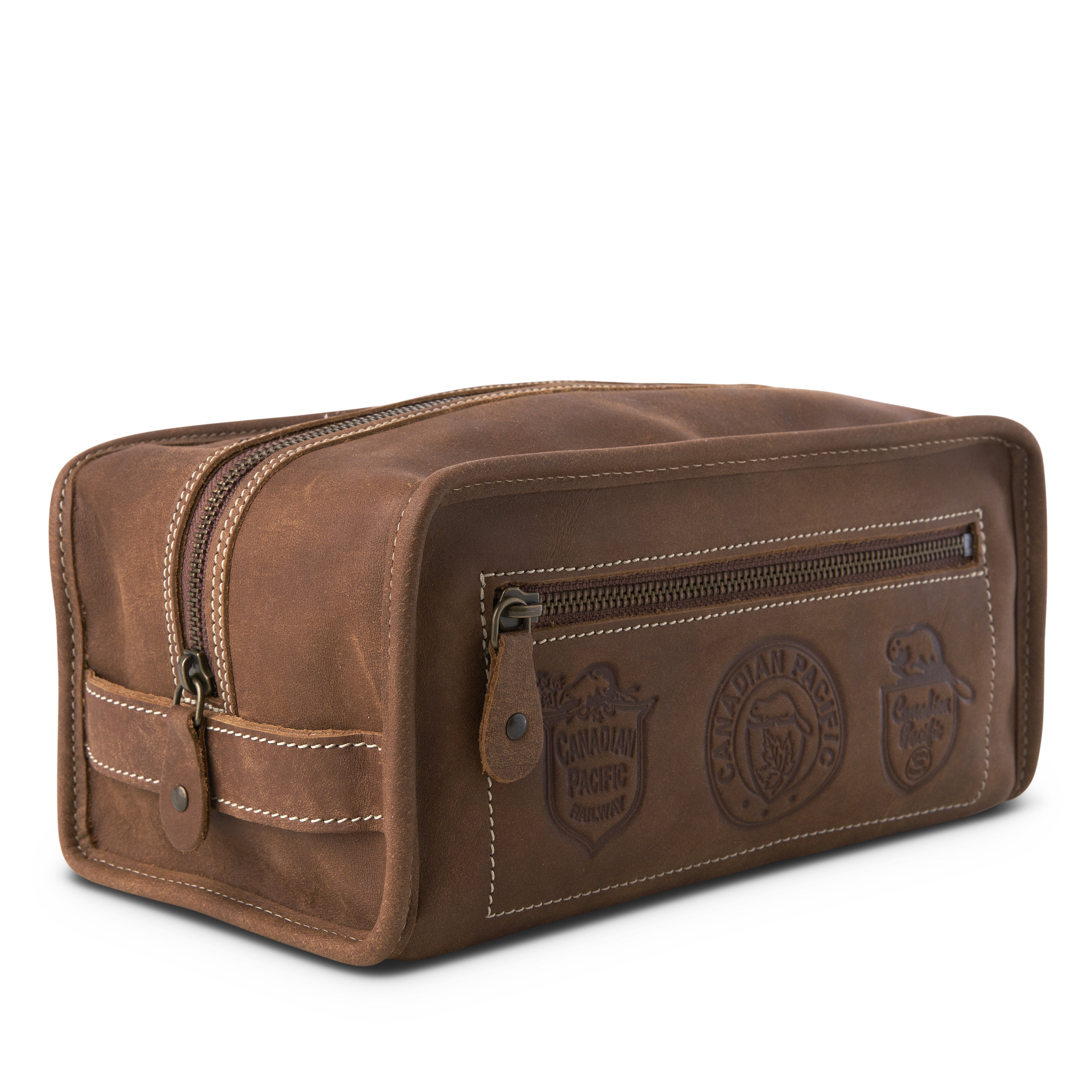 Men's leather shaving kit bag online