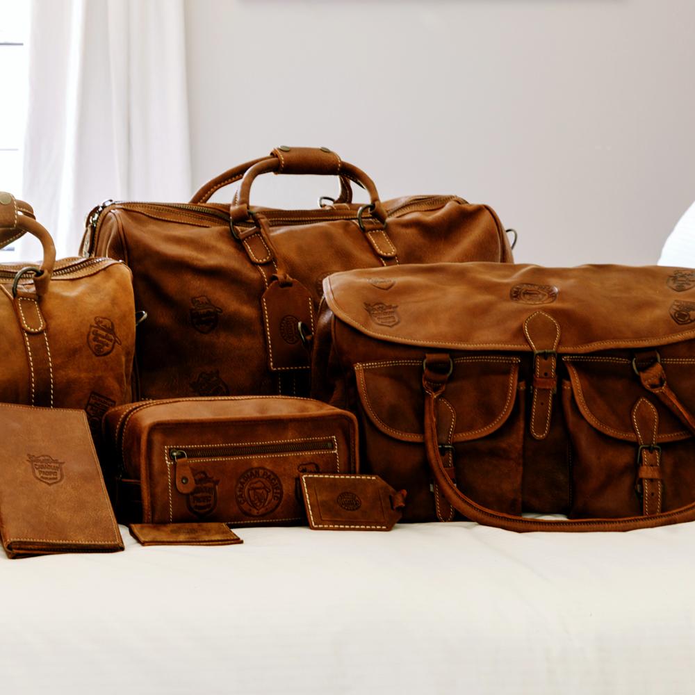 Leather luggage bag clearance