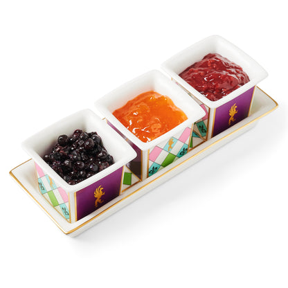 Harlequin Jam Pot Tray