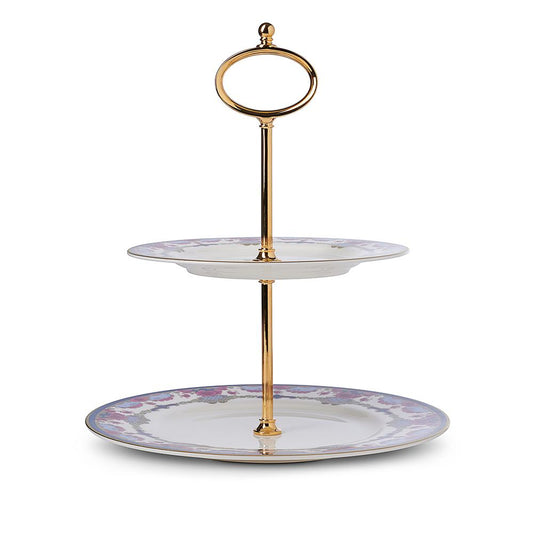 Empress Royal China 2-Tier Cake Plate