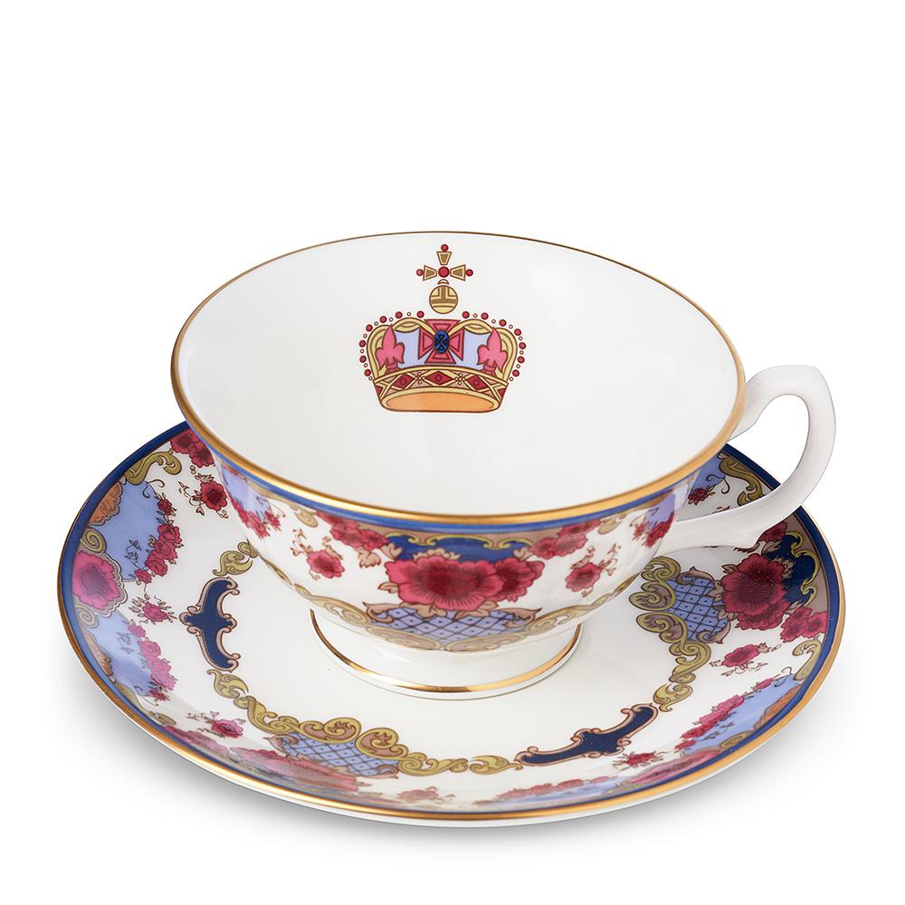 Empress Royal China Cup &amp; Saucer Interior Image of Logo in Cup