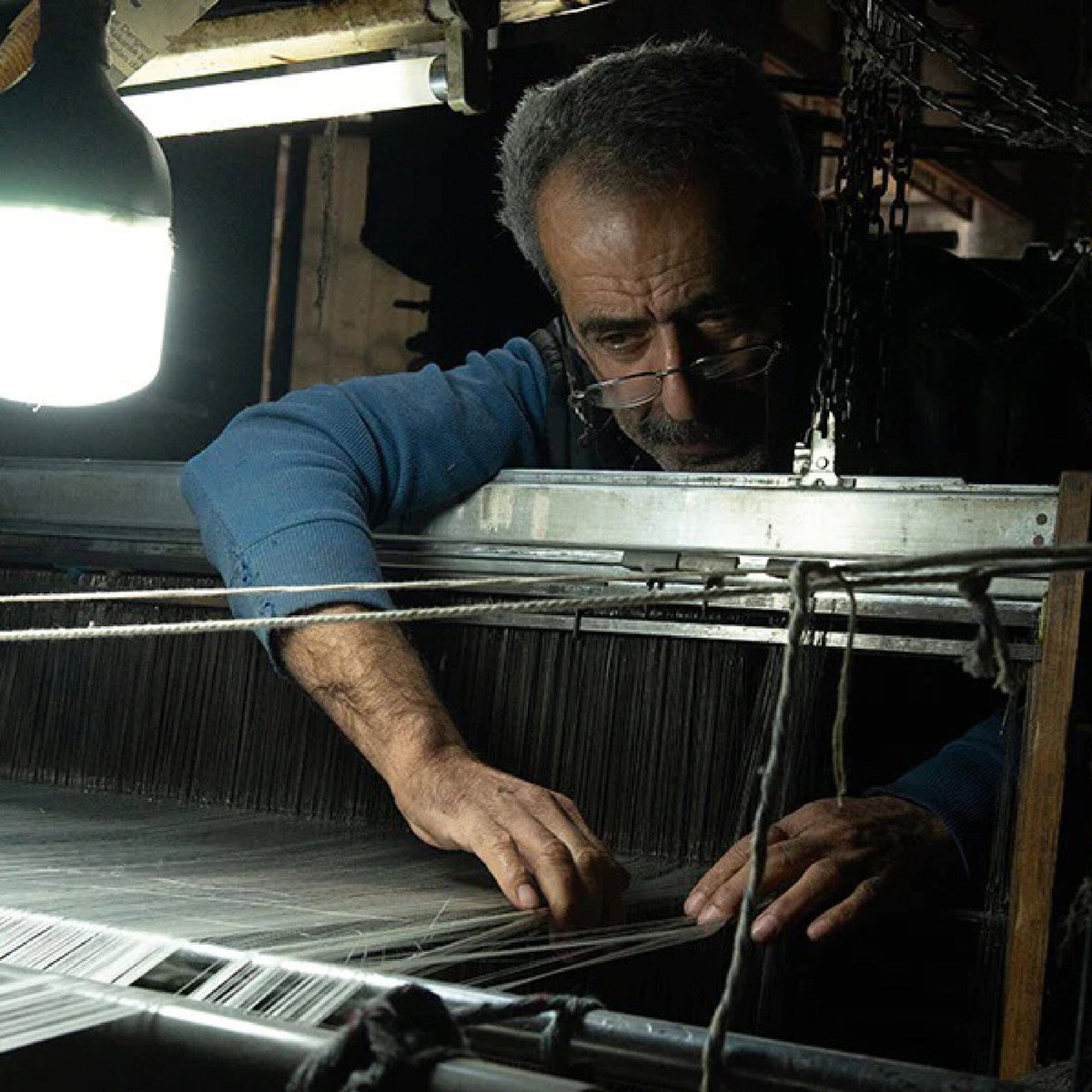 Turkish Linen Robe | Black Stripe Textiles